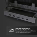 KRATKI Kamineinsatz Gusseisen Maja 8kW Holzofen Ø200 BImSchV 2 EEK A – Bild 5