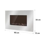Klarstein Elektrokamin, Elektro Heizungen für Wohnzimmer & Innenräume, Elektrischer Kamin mit LED Flammen, Kamin zur Wandmontage, Heizlüfter mit Timer, Einstellbarer Thermostat, Heizung 2000 W – Bild 5