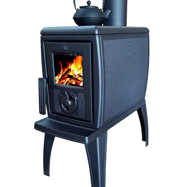 EEK A+ Gusskaminofen Plamen Trenk mit Herdplatte - 8,9kW