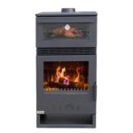 Kaminofen mit Backfach Panoramakamin Dreiseitig Glas 3 Scheiben Teba TKS 15 Verglast 3 Seiten Holzofen 12,8 kW Kamin Ofen Holz Holzherd Küchenofen – Bild 3