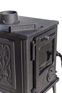 Guca Iskra Kaminofen aus Gusseisen, 6 kW, Energieeffizienzklasse A+, kompakter Holzofen im Antik-Design – Bild 8
