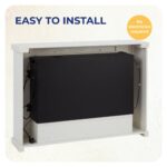 Endeavour Fires Duggleby Elektrokamin 48", LED-Flammeneffekt, Off-White, 120 × 87 × 28 cm – Bild 6