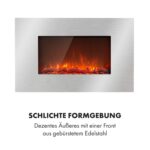Klarstein Elektrokamin, Elektro Heizungen für Wohnzimmer & Innenräume, Elektrischer Kamin mit LED Flammen, Kamin zur Wandmontage, Heizlüfter mit Timer, Einstellbarer Thermostat, Heizung 2000 W – Bild 2