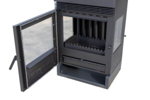 Kaminofen mit Backfach Panoramakamin Dreiseitig Glas 3 Scheiben Teba TKS 15 Verglast 3 Seiten Holzofen 12,8 kW Kamin Ofen Holz Holzherd Küchenofen – Bild 5