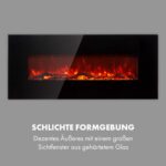 Klarstein Elektrokamin, Elektro Heizungen für Wohnzimmer & Innenräume, Elektrischer Kamin mit LED Flammen, Kamin mit Fernbedienung, Heizlüfter Timer, Einstellbarer Thermostat, Heizung 1600 W – Bild 2
