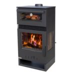 Kaminofen mit Backfach Panoramakamin Dreiseitig Glas 3 Scheiben Teba TKS 15 Verglast 3 Seiten Holzofen 12,8 kW Kamin Ofen Holz Holzherd Küchenofen – Bild 2