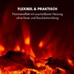 Klarstein Elektrokamin, Elektro Heizungen für Wohnzimmer & Innenräume, Elektrischer Kamin mit LED Flammen, Kamin mit Fernbedienung, Heizlüfter Timer, Einstellbarer Thermostat, Heizung 1600 W – Bild 4
