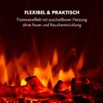 Klarstein Elektrokamin, Elektro Heizungen für Wohnzimmer & Innenräume, Elektrischer Kamin mit LED Flammen, Kamin zur Wandmontage, Heizlüfter mit Timer, Einstellbarer Thermostat, Heizung 2000 W – Bild 4