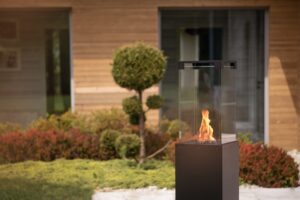 Planika - Faro – Terrassenheizer Gas schwarzer, 8kW tragbarer und freistehender, Propan Heizpilz für Ihren Garten und Terrasse (Faro + Abdeckung), 36 x 36 x 150 cm – Bild 8