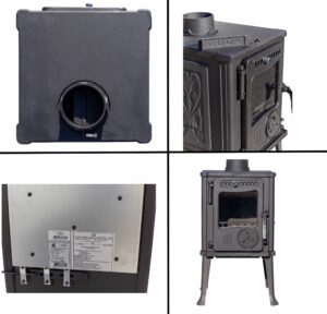 Guca Iskra Kaminofen aus Gusseisen, 6 kW, Energieeffizienzklasse A+, kompakter Holzofen im Antik-Design – Bild 5